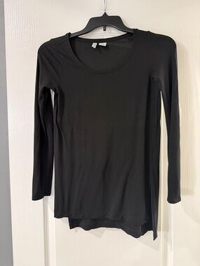 Paraphrase black long sleeve t shirt top Size XS